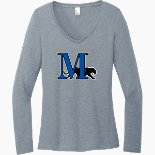 District Women's Perfect Tri Long Sleeve V-Neck T-Shirt