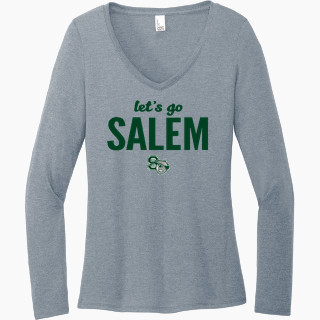 District Women's Perfect Tri Long Sleeve V-Neck T-Shirt