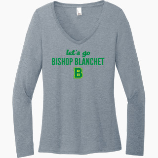 District Women's Perfect Tri Long Sleeve V-Neck T-Shirt