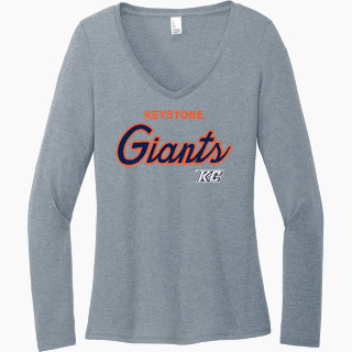 District Women's Perfect Tri Long Sleeve V-Neck T-Shirt