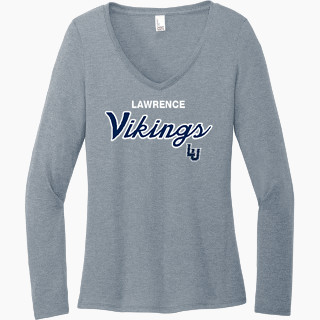 District Women's Perfect Tri Long Sleeve V-Neck T-Shirt