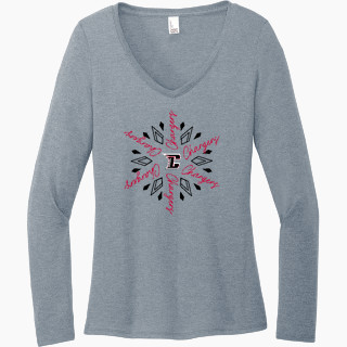 District Women's Perfect Tri Long Sleeve V-Neck T-Shirt