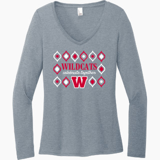 District Women's Perfect Tri Long Sleeve V-Neck T-Shirt