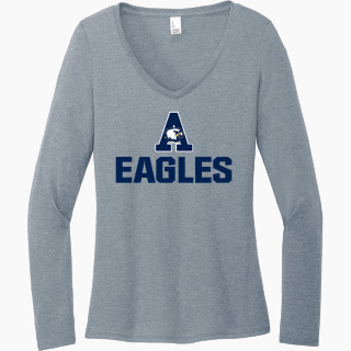 District Women's Perfect Tri Long Sleeve V-Neck T-Shirt