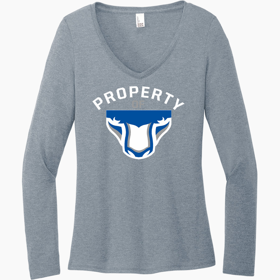 Shaker Bison <span class="pdp-name-mascot">Shaker Bison</span> District Women's Perfect Tri Long Sleeve V-Neck T-Shirt