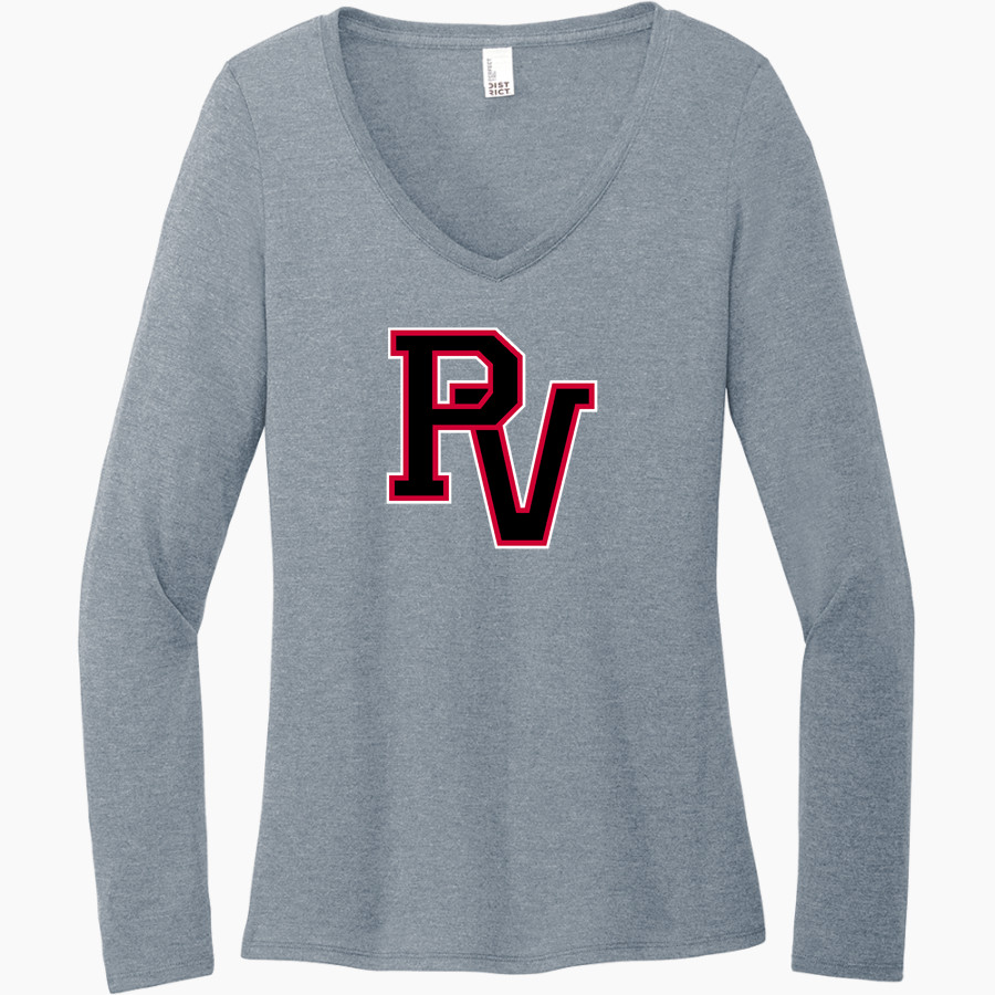 PIKEVIEW HIGH SCHOOL PANTHERS <span class="pdp-name-mascot">PIKEVIEW PANTHERS</span> District Women's Perfect Tri Long Sleeve V-Neck T-Shirt