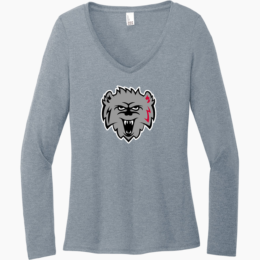 Harvard-Westlake The Official Online Store District Women's Perfect Tri Long Sleeve V-Neck T-Shirt