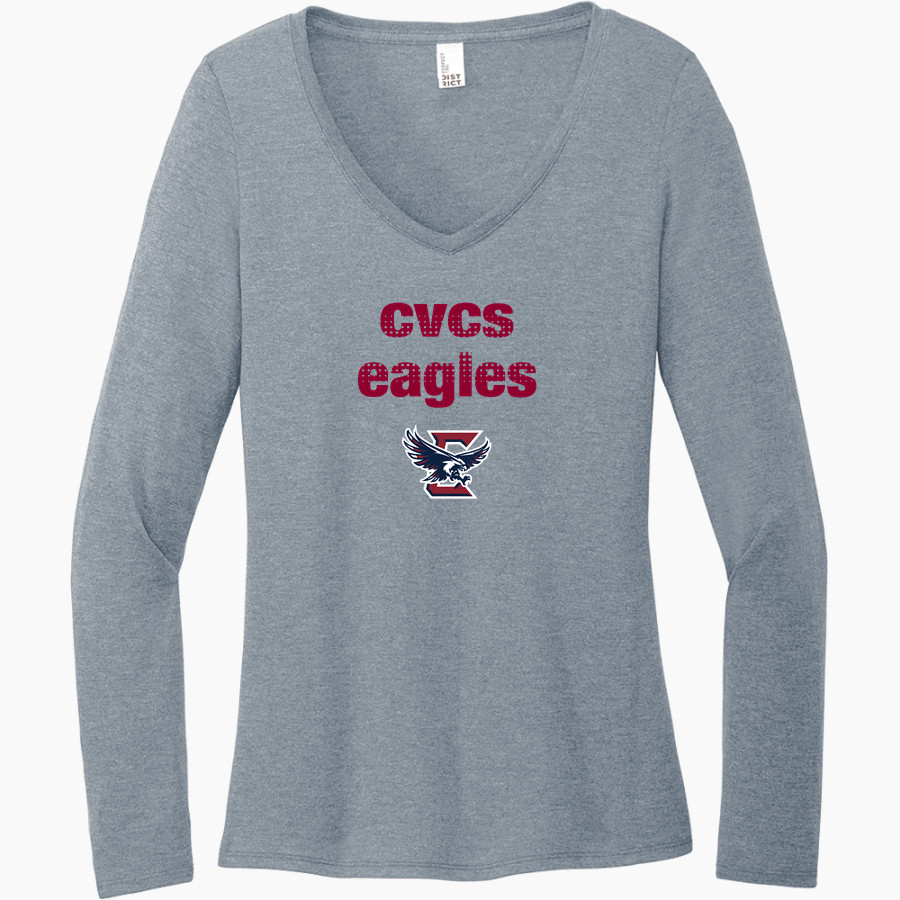 CVCS Eagles <span class="pdp-name-mascot">CVCS Eagles</span> District Women's Perfect Tri Long Sleeve V-Neck T-Shirt