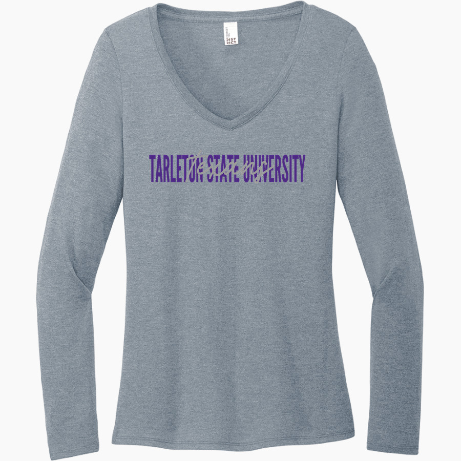 Tarleton State University Texans <span class="pdp-name-mascot">Tarleton State University Texans</span> District Women's Perfect Tri Long Sleeve V-Neck T-Shirt