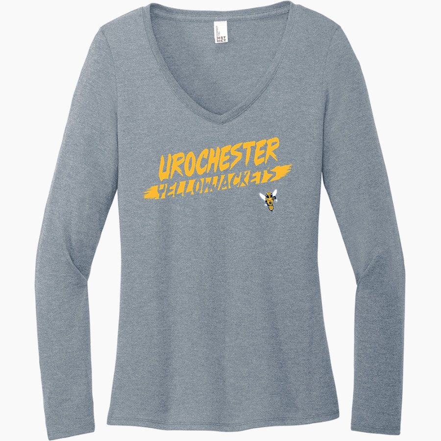 Rochester YellowJackets <span class="pdp-name-mascot">University of Rochester Athletics</span> District Women's Perfect Tri Long Sleeve V-Neck T-Shirt