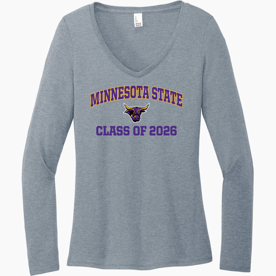 Minnesota State University Mankato <span class="pdp-name-mascot">Minnesota State Mavericks</span> District Women's Perfect Tri Long Sleeve V-Neck T-Shirt