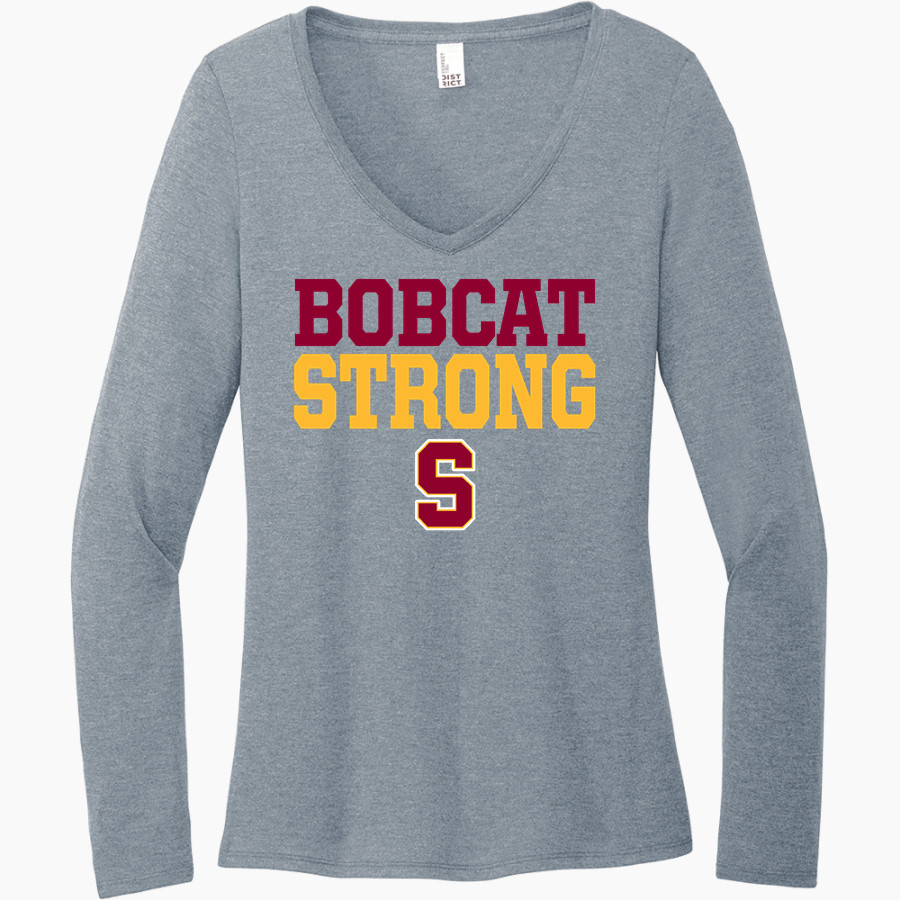 Saddleback Bobcats District Women's Perfect Tri Long Sleeve V-Neck T-Shirt