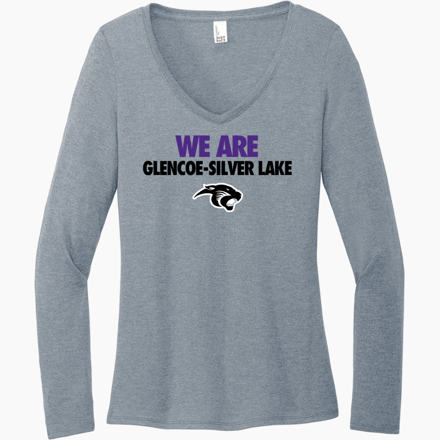 Glencoe-Silver Lake Panthers <span class="pdp-name-mascot">Glencoe Silver-Lake Panthers</span> District Women's Perfect Tri Long Sleeve V-Neck T-Shirt