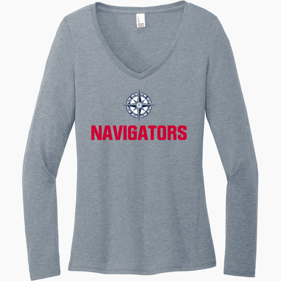 American Leadership Academy Coastal Navigators District Women's Perfect Tri Long Sleeve V-Neck T-Shirt