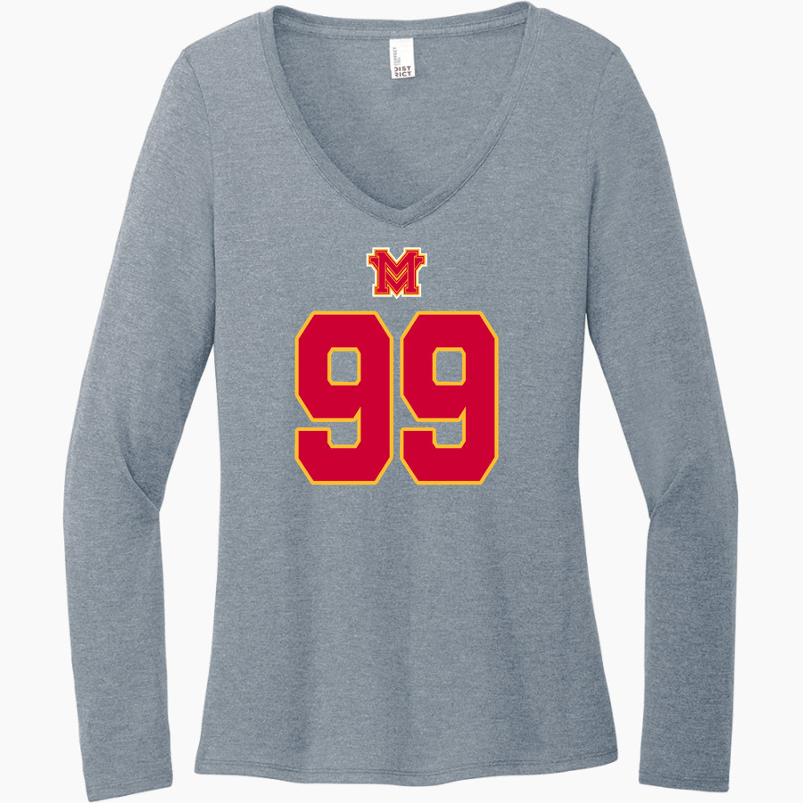 MONTE VISTA HIGH SCHOOL MONARCHS <span class="pdp-name-mascot">MONTE VISTA MONARCHS</span> District Women's Perfect Tri Long Sleeve V-Neck T-Shirt