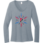 PENNINGTON SCHOOL RED RAIDERS <span class="pdp-name-mascot">PENNINGTON RED RAIDERS</span> District Women's Perfect Tri Long Sleeve V-Neck T-Shirt Front Thumbnail