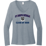 St Joseph Catholic Saints <span class="pdp-name-mascot">St Joseph Catholic School Saints</span> District Women's Perfect Tri Long Sleeve V-Neck T-Shirt Front Thumbnail