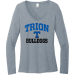 Trion Bulldogs <span class="pdp-name-mascot">Trion Bulldogs</span> District Women's Perfect Tri Long Sleeve V-Neck T-Shirt Front Thumbnail