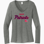 Marion Patriots <span class="pdp-name-mascot">Marion High School Patriots</span> District Women's Perfect Tri Long Sleeve V-Neck T-Shirt Front Thumbnail