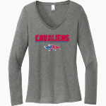 PRINCESS ANNE HIGH SCHOOL CAVALIERS <span class="pdp-name-mascot">PRINCESS ANNE CAVALIERS</span> District Women's Perfect Tri Long Sleeve V-Neck T-Shirt Front Thumbnail