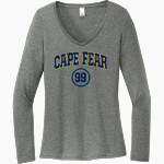 Cape Fear Colts <span class="pdp-name-mascot">Cape Fear Colts</span> District Women's Perfect Tri Long Sleeve V-Neck T-Shirt Front Thumbnail