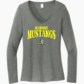 District Women's Perfect Tri Long Sleeve V-Neck T-Shirt