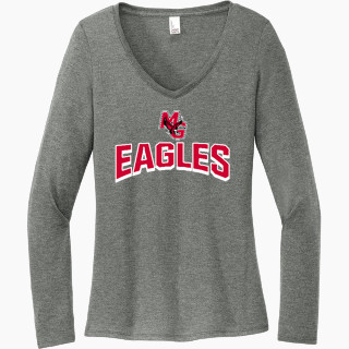 District Women's Perfect Tri Long Sleeve V-Neck T-Shirt