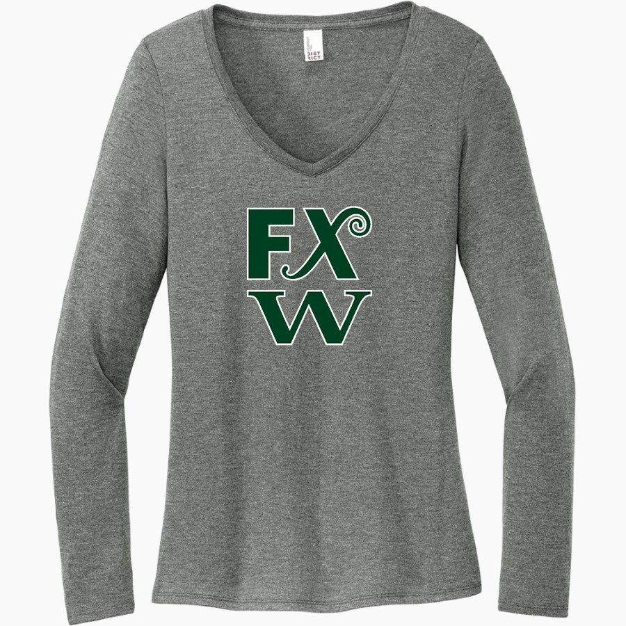 Frances Xavier Warde Jaguars <span class="pdp-name-mascot">Frances Xavier Warde School Jaguars</span> District Women's Perfect Tri Long Sleeve V-Neck T-Shirt