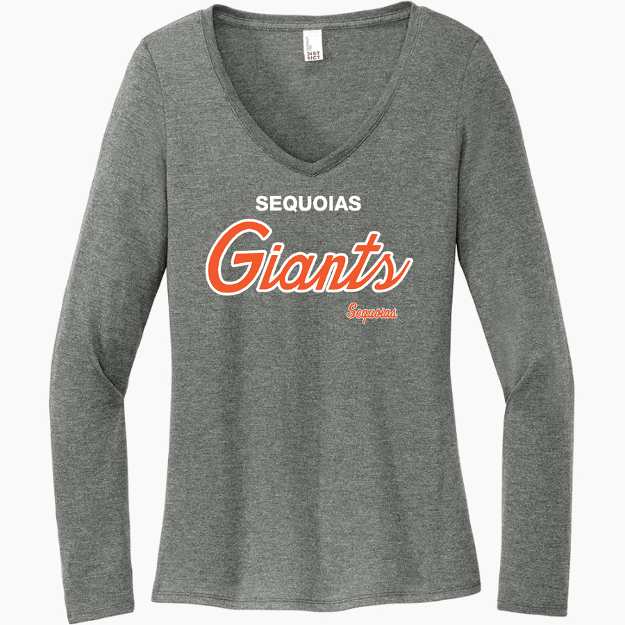 Sequoias Giants <span class="pdp-name-mascot">College of the Sequoias</span> District Women's Perfect Tri Long Sleeve V-Neck T-Shirt