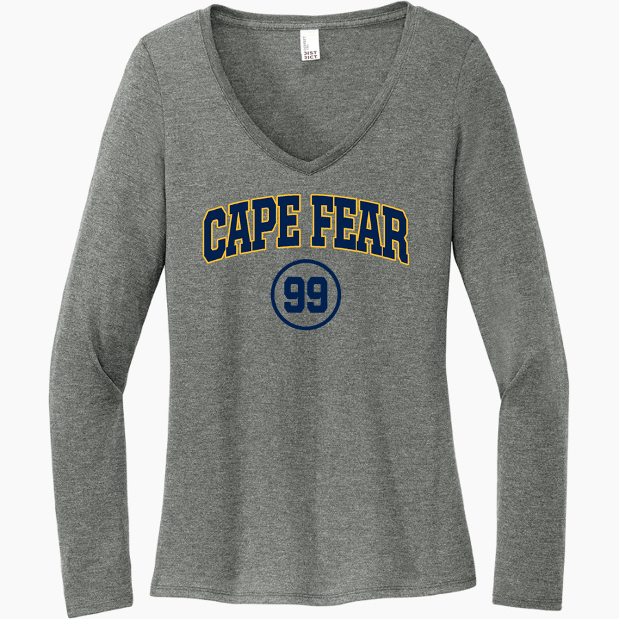 Cape Fear Colts <span class="pdp-name-mascot">Cape Fear Colts</span> District Women's Perfect Tri Long Sleeve V-Neck T-Shirt