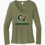 CAMPO VERDE HIGH SCHOOL COYOTES <span class="pdp-name-mascot">CAMPO VERDE COYOTES</span> District Women's Perfect Tri Long Sleeve V-Neck T-Shirt Front Thumbnail