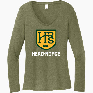 District Women's Perfect Tri Long Sleeve V-Neck T-Shirt