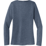MADRID-WADDINGTON CENTRAL H S YELLOWJACKETS <span class="pdp-name-mascot">MADRID - WADDINGTON CENTRAL YELLOWJACKETS</span> District Women's Perfect Tri Long Sleeve V-Neck T-Shirt Back Thumbnail