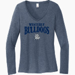 Westerly Bulldogs <span class="pdp-name-mascot">Westerly Bulldogs</span> District Women's Perfect Tri Long Sleeve V-Neck T-Shirt Front Thumbnail