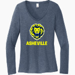 ASHEVILLE CHRISTIAN ACADEMY LIONS <span class="pdp-name-mascot">ASHEVILLE LIONS</span> District Women's Perfect Tri Long Sleeve V-Neck T-Shirt Front Thumbnail