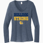 OLMSTED FALLS HIGH SCHOOL BULLDOGS <span class="pdp-name-mascot">OLMSTED FALLS BULLDOGS</span> District Women's Perfect Tri Long Sleeve V-Neck T-Shirt Front Thumbnail