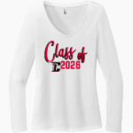 CHURCHILL HIGH SCHOOL CHARGERS District Women's Perfect Tri Long Sleeve V-Neck T-Shirt Front Thumbnail