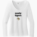 SEALY HIGH SCHOOL TIGERS District Women's Perfect Tri Long Sleeve V-Neck T-Shirt Front Thumbnail