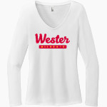 Wester Wildcats District Women's Perfect Tri Long Sleeve V-Neck T-Shirt Front Thumbnail