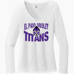 El Paso-Gridley Titans District Women's Perfect Tri Long Sleeve V-Neck T-Shirt Front Thumbnail