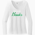 Kipp Heritage Academy Hawks <span class="pdp-name-mascot">Kipp Heritage Academy Hawks</span> District Women's Perfect Tri Long Sleeve V-Neck T-Shirt Front Thumbnail