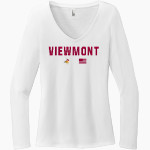 VIEWMONT HIGH SCHOOL VIKINGS <span class="pdp-name-mascot">VIEWMONT VIKINGS</span> District Women's Perfect Tri Long Sleeve V-Neck T-Shirt Front Thumbnail