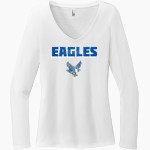 Eisenhower Elementary School Eagles <span class="pdp-name-mascot">Eisenhower Elementary School Eagles</span> District Women's Perfect Tri Long Sleeve V-Neck T-Shirt Front Thumbnail