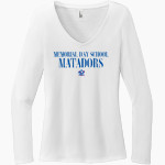 MEMORIAL DAY SCHOOL MATADORS District Women's Perfect Tri Long Sleeve V-Neck T-Shirt Front Thumbnail