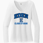 EDEN HIGH SCHOOL BULLDOGS <span class="pdp-name-mascot">EDEN BULLDOGS /LADY</span> District Women's Perfect Tri Long Sleeve V-Neck T-Shirt Front Thumbnail