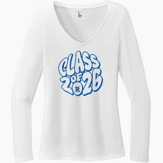 District Women's Perfect Tri Long Sleeve V-Neck T-Shirt