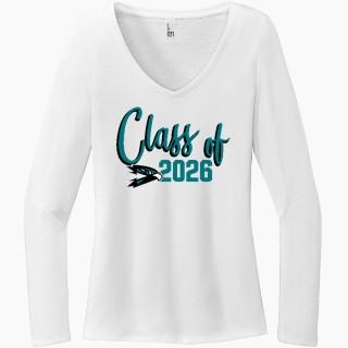 District Women's Perfect Tri Long Sleeve V-Neck T-Shirt