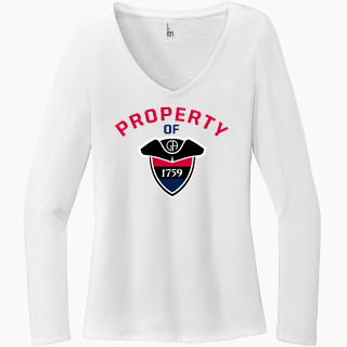 District Women's Perfect Tri Long Sleeve V-Neck T-Shirt