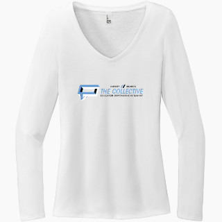 District Women's Perfect Tri Long Sleeve V-Neck T-Shirt