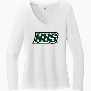 District Women's Perfect Tri Long Sleeve V-Neck T-Shirt